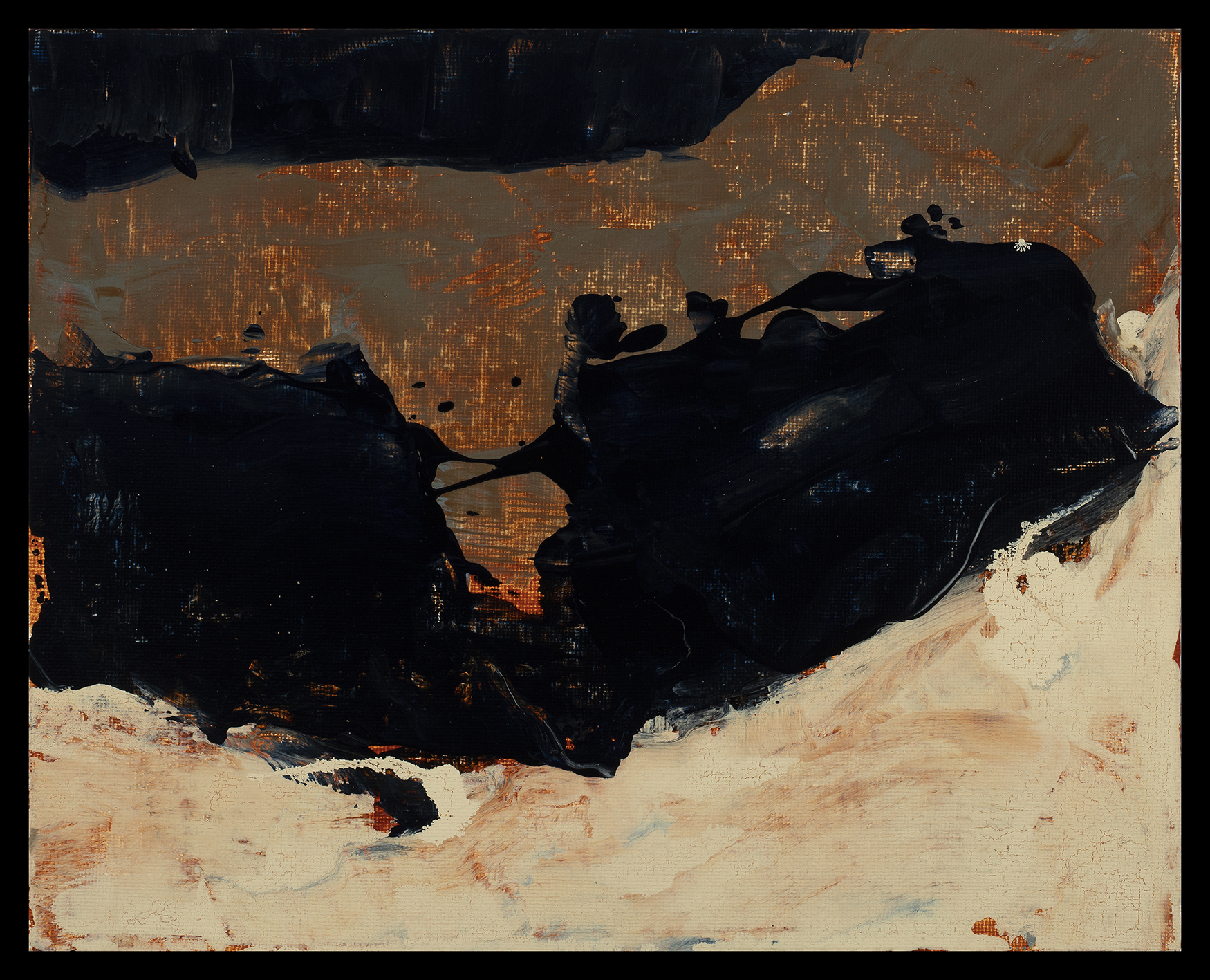 Deep in the Quiet II (2019)  8” x 10”; Acrylic on canvas board