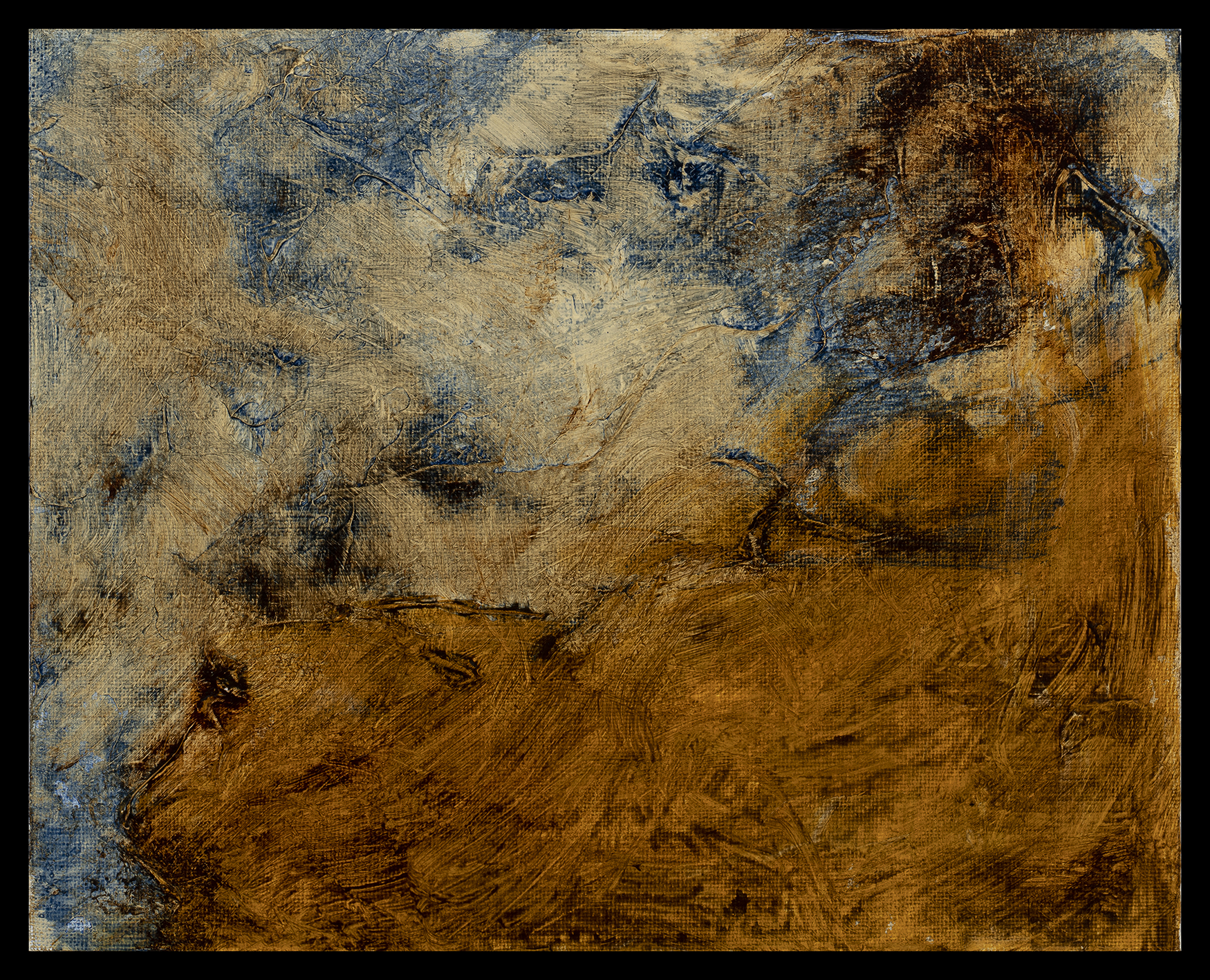 Deep in the Quiet XXI (2020) 8” x 10”; Acrylic on canvas board